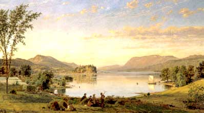 Jasper Francis Cropsey "Greenwood Lake" 1862 [detail]