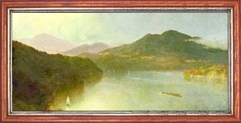 J. F. Kensett "View on the Hudson" (detail) 1865